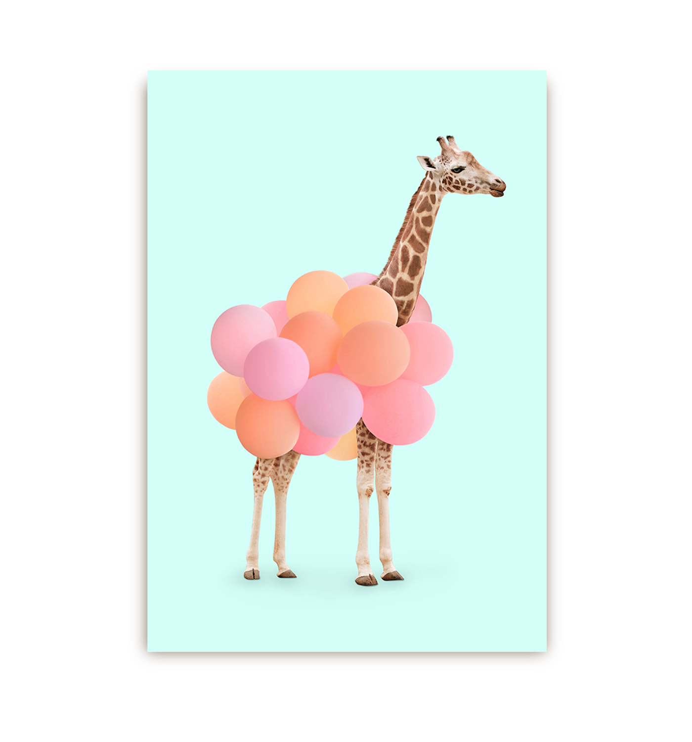 Giraffe Balloons Postcard - Lagom Design