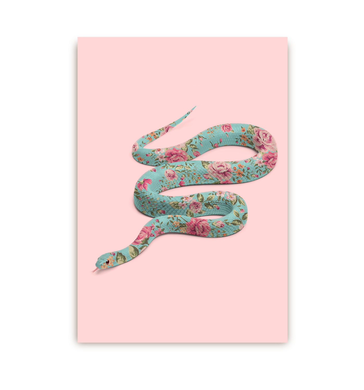 Floral Snake Postcard - Lagom Design